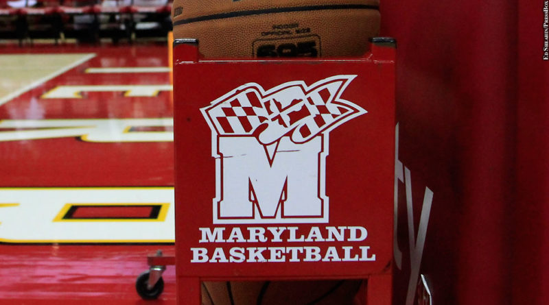 Maryland basketball ball rack