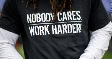 Ravens t-shirt: Nobody Cares. Work Harder!
