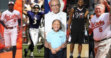 Adam Jones, Matt Stover, Wes Unseld, Torrey Smith, Brooks Robinson