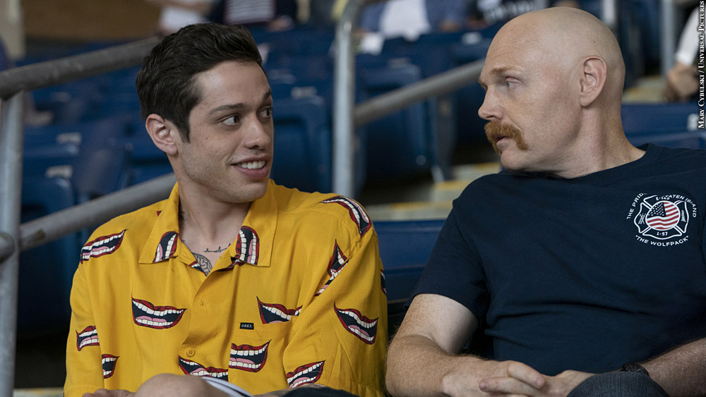 Scott Carlin (Pete Davidson) and Ray Bishop (Bill Burr) in "The King of Staten Island," directed by Judd Apatow.