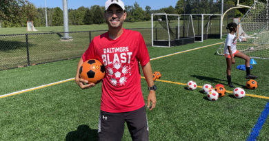Jonatas Melo at a Baltimore Blast summer camp