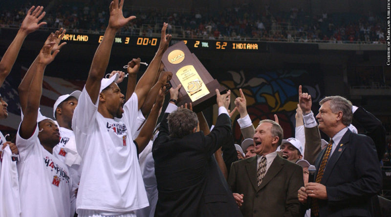 Gary Williams accepting trophy