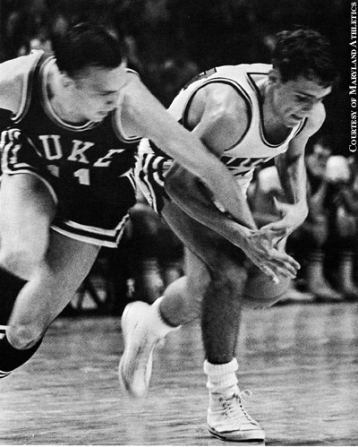 Gary Williams (right) as a player at Maryland