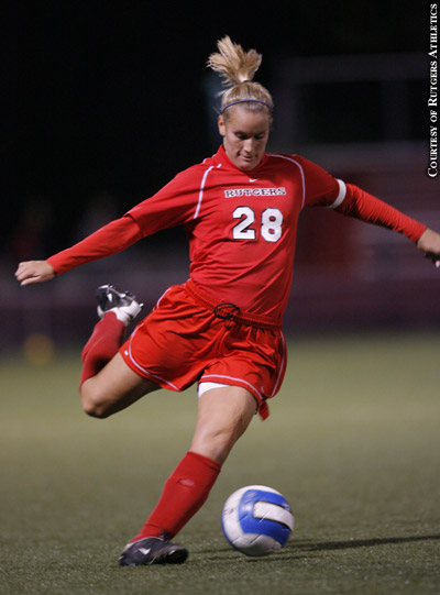 Meg Nemzer while playing for Rutgers