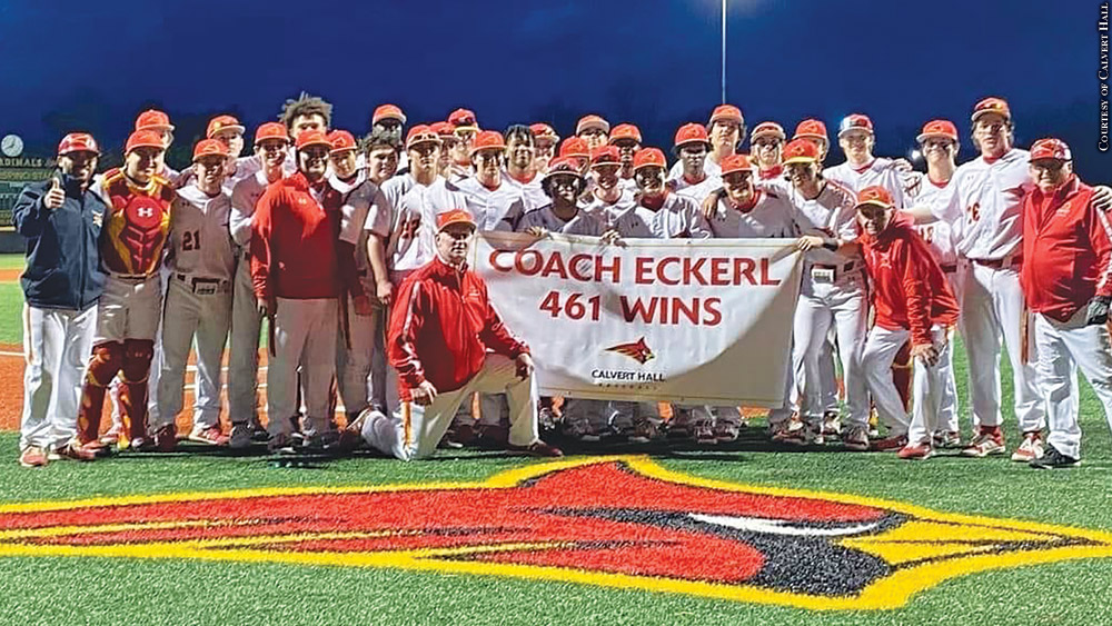 Calvert Hall celebrates Lou Eckerl's 461st victory at the school