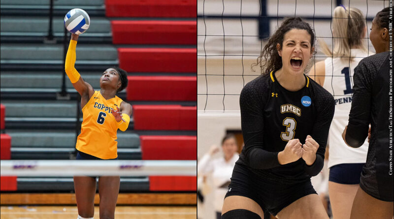 Coppin Volleyball: Geraldyn Palacios and UMBC Volleyball: Michela De Marzi