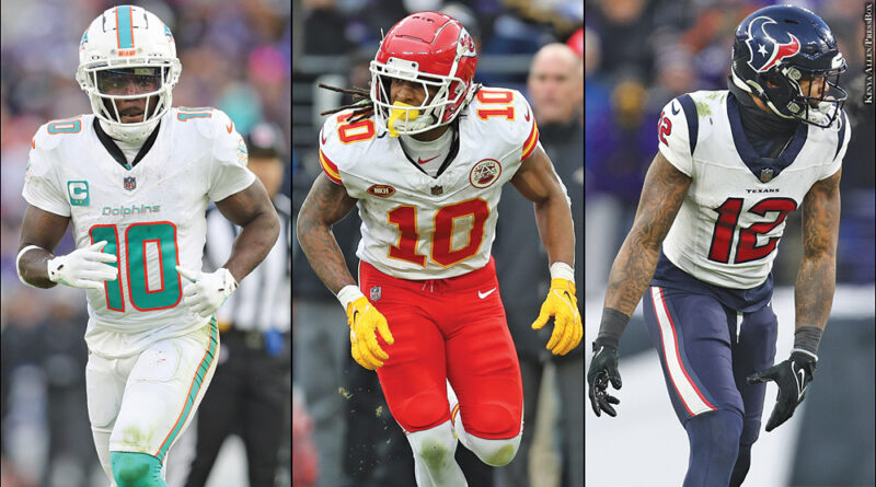 Tyreek Hill, Isiah Pacheco, Nico Collins