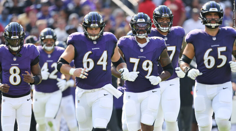 Lamar Jackson, Tyler Linderbaum, Ronnie Stanley, Patrick Mekari