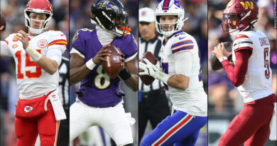Patrick Mahomes, Lamar Jackson, Josh Allen, Jayden Daniels