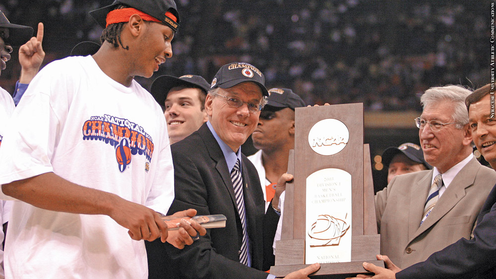 Carmelo Anthony and Jim Boeheim