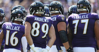 Ravens huddle