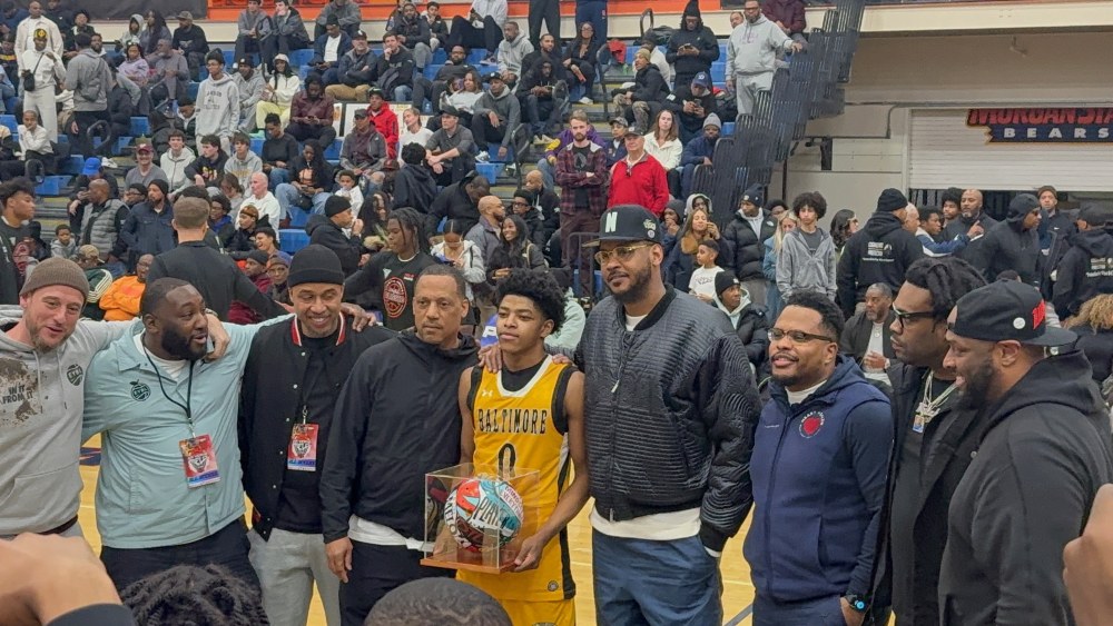 Terence Jones and Carmelo Anthony 