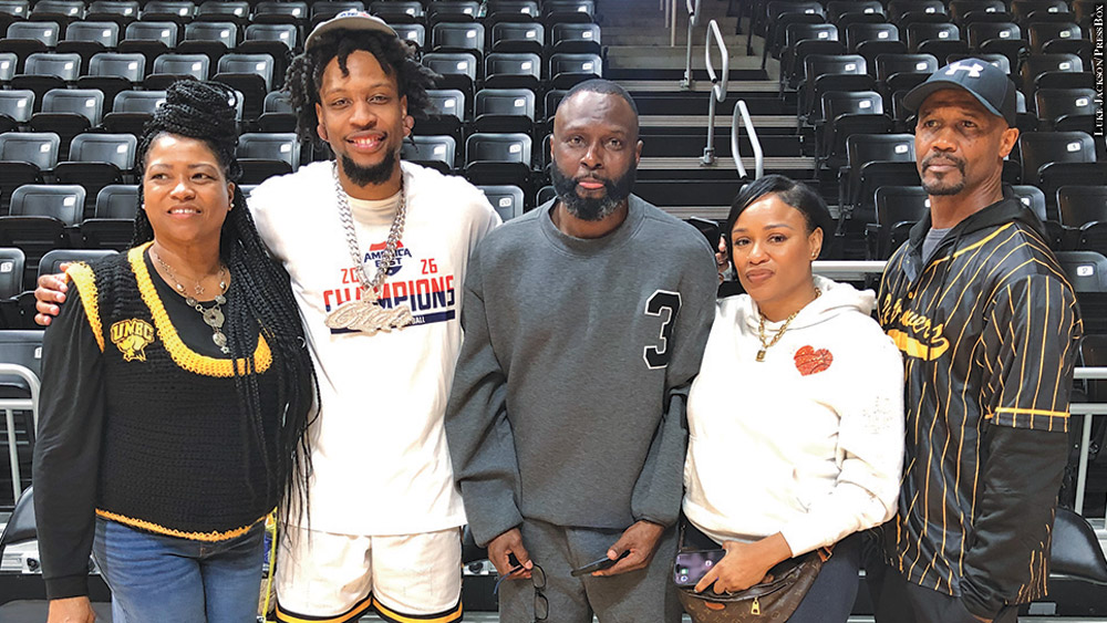 L-R Antoinette Brown, DJ Armstrong Jr., Darrell Armstrong, Shantelle Brooks and Dewayne Brown