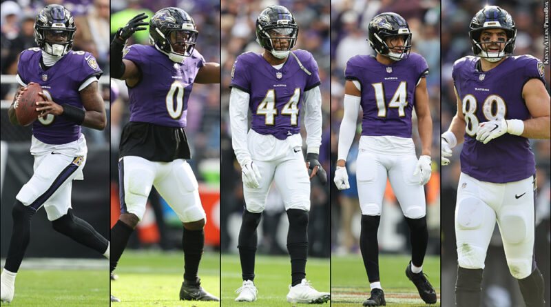 Lamar Jackson, Roquan Smith, Marlon Humphrey, Kyle Hamilton, Mark Andrews