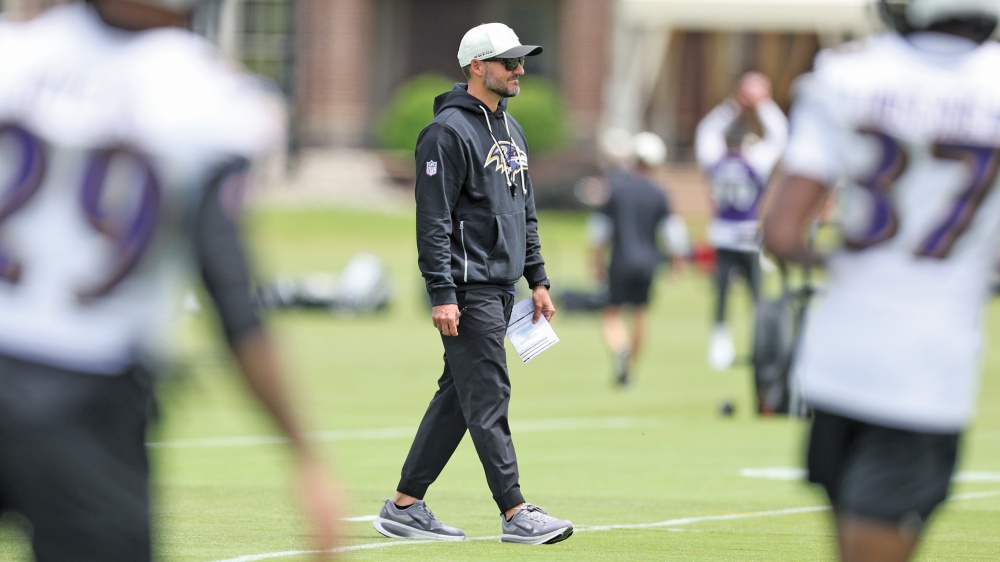 Jesse Minter at minicamp in June