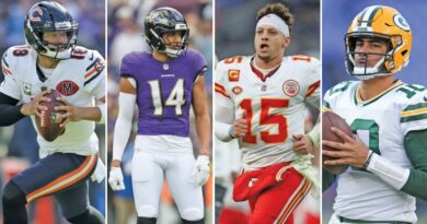 Caleb Williams, Kyle Hamilton, Patrick Mahomes, Jordan Love
